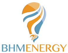 BHM Energy orange and blue logo